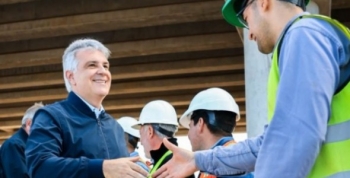 Llaryora recorrió las obras de la Circunvalación de Río Cuarto