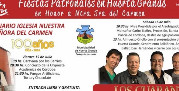 Festejos de los 100 años de la Parroquia de Huerta Grande