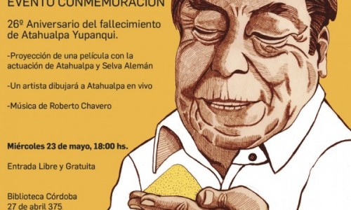 Homenaje a Atahualpa Yupanqui en la Biblioteca Córdoba
