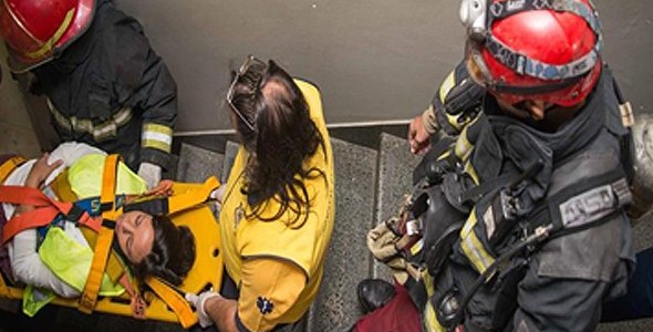 Bomberos de Córdoba realizaron un simulacro de incendio