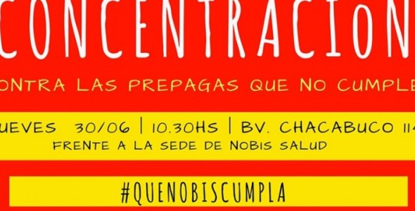 Marcha en Córdoba contra el incumplimiento de las prepagas de salud