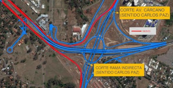 El Tropezón: corte de calzada por segunda colocación de pasarela peatonal