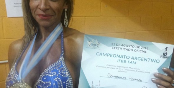 Lily Contreras salió segunda en el Argentino de Fisicoculturismo y Fitness