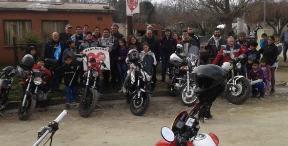 Agrupaciones de motoqueros llevaron donaciones al Merendero Corazoncitos Felices