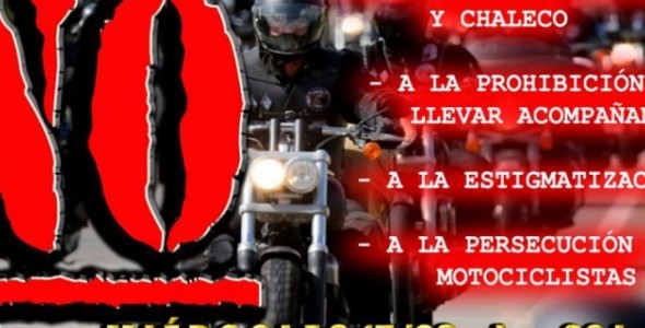 Moteros de Córdoba marchan contra el marketing de seguridad