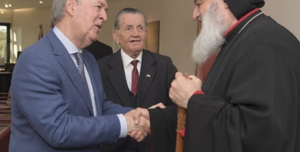 Schiaretti recibió al Patriarca de la Iglesia Siriana Ortodoxa