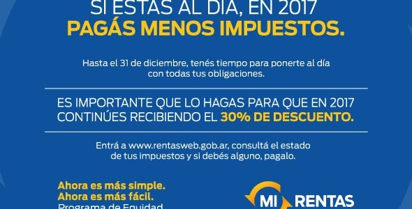 Rentas de Córdoba recuerda que hasta el 31 de diciembre se pueden poner al día