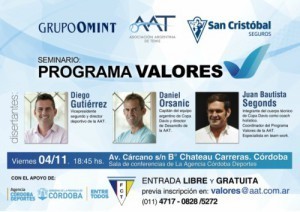Con Daniel Orsanic, la AAT presenta el Programa Valores en Córdoba