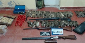 Policía Ambiental secuestró 60 perdices, cuatro martinetas y tres escopetas