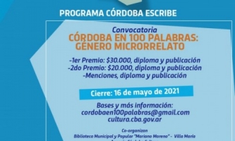 Microrrelatos, convocatoria del programa “Córdoba escribe”