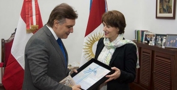 Martín Llaryora recibió a la Embajadora de Austria en Argentina