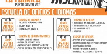 COMIENZAN LAS INSCRIPCIONES PARA LOS TALLERES DE LA ESCUELA DE OFICIOS Y EL CURSO DE IDIOMAS
