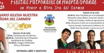 Festejos de los 100 años de la Parroquia de Huerta Grande