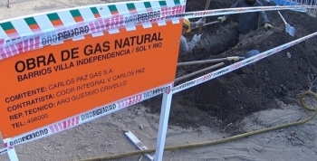 En Carlos Paz se reanudaron las obras de redes domiciliarias de gas natural