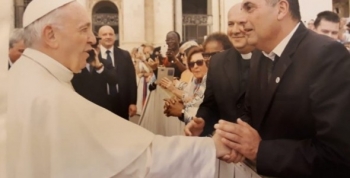 El Intendente de Villa Giardino con el Papa Francisco 