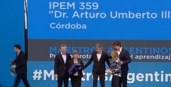La secundaria IPEM 359 Arturo Illia de Carlos Paz fue premiada por Macri