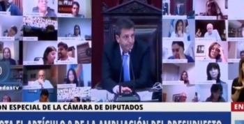 Papelón del diputado Luis Juez. Ausente a la hora de votar dos leyes. Estaba dando entrevistas