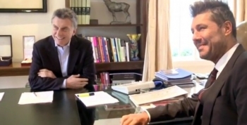 Macri recibió a Tinelli en un distendido encuentro