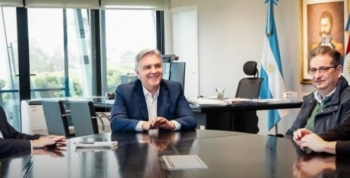 Llaryora recibió al intendente electo de Marcos Juárez, Germán Font