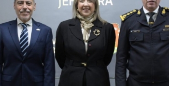 Quinteros y Gutiérrez recibieron a la secretaria de Seguridad de la Nación, Alejandra Monteoliva