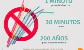 PROHIBICIÓN DEL USO DE SORBETES EN CARLOS PAZ
