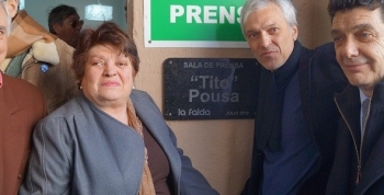 Sala de Prensa del Auditorio Carlos Gardel de La Falda con el nombre TITO POUSA 